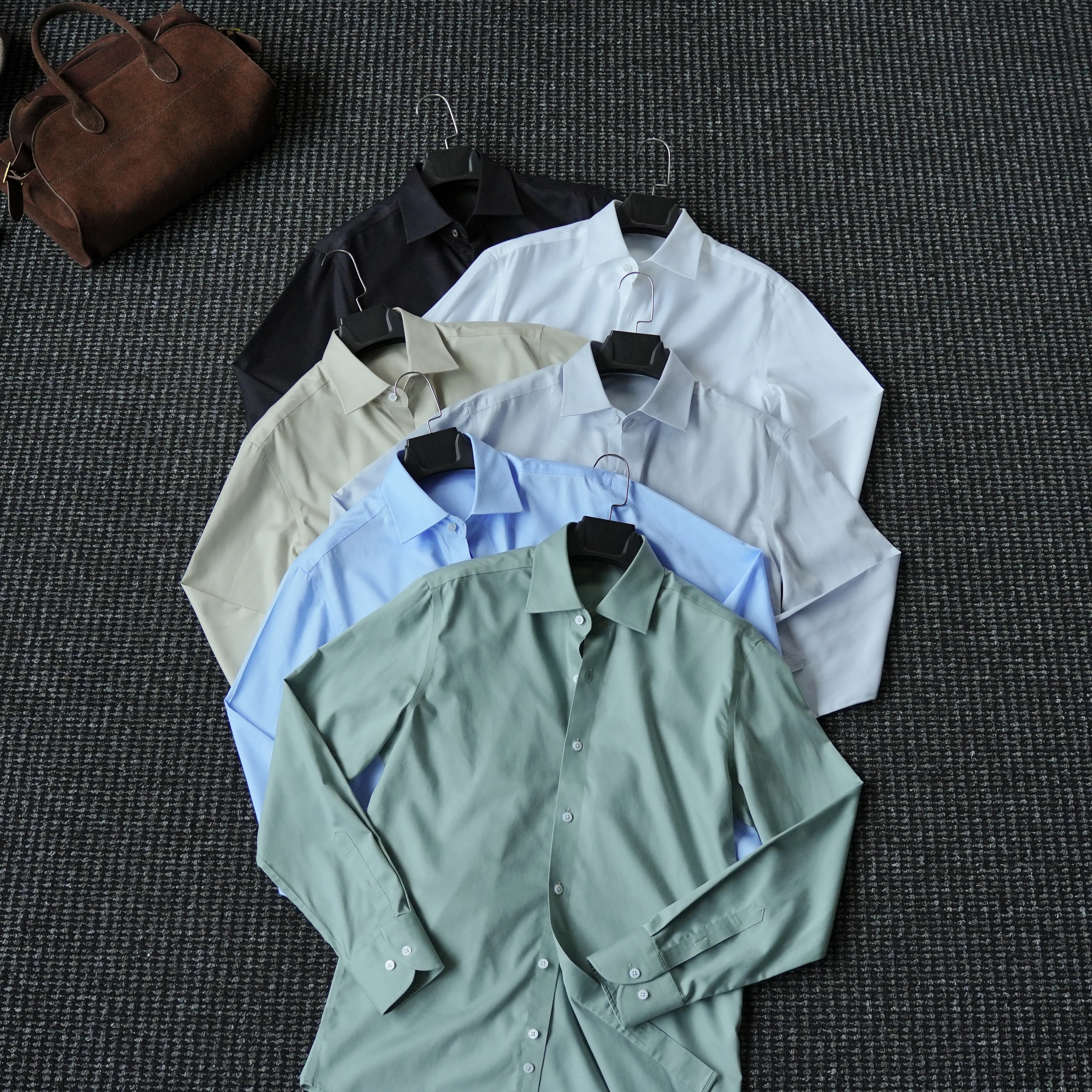 

100% cotton no-iron long-sleeved shirt men's gentry yuppie classic shirt