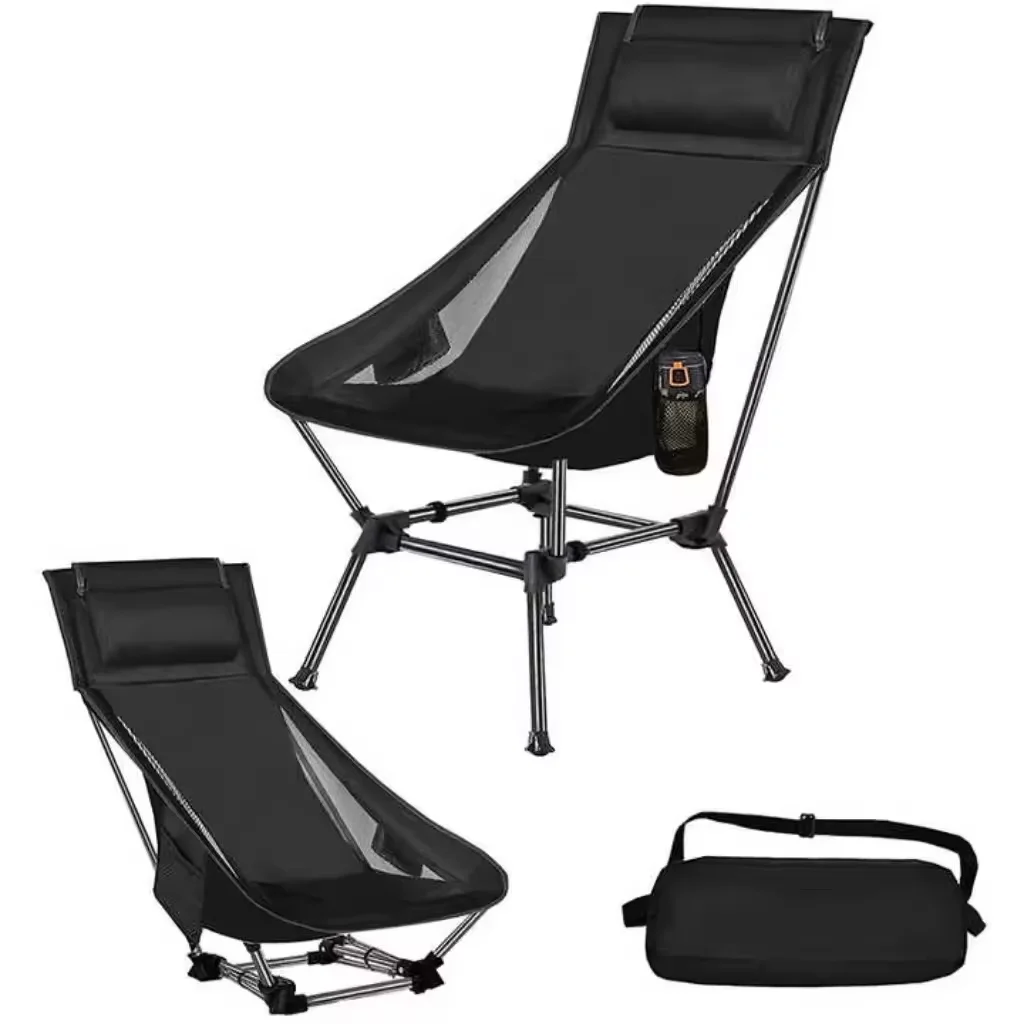 

Outdoor Simple and Portable Lightweight Backpack Chair Camping Backpack Side Pockets Folding Camping Chair