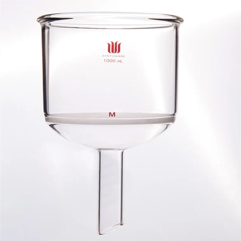 SYNTHWARE Bush funnel, Filter funnel, Buchner, 350mL-2000mL, With sand board, FILTER FUNNEL, BUCHNER, Borosilicate glass, F60