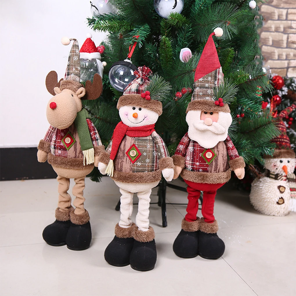 Snowman Doll Merry Chirstmas Decor for Home Table Elk Doll Christmas Ornaments Santa Claus Navidad Gift Happy New Year 2025