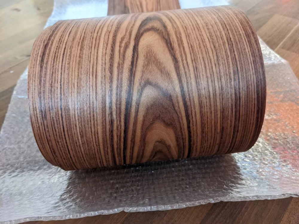 Natural Bubinga Veneer,1 piece, for Furniture,Woodworking, 0.2 - 0.3mm Thick, C/C