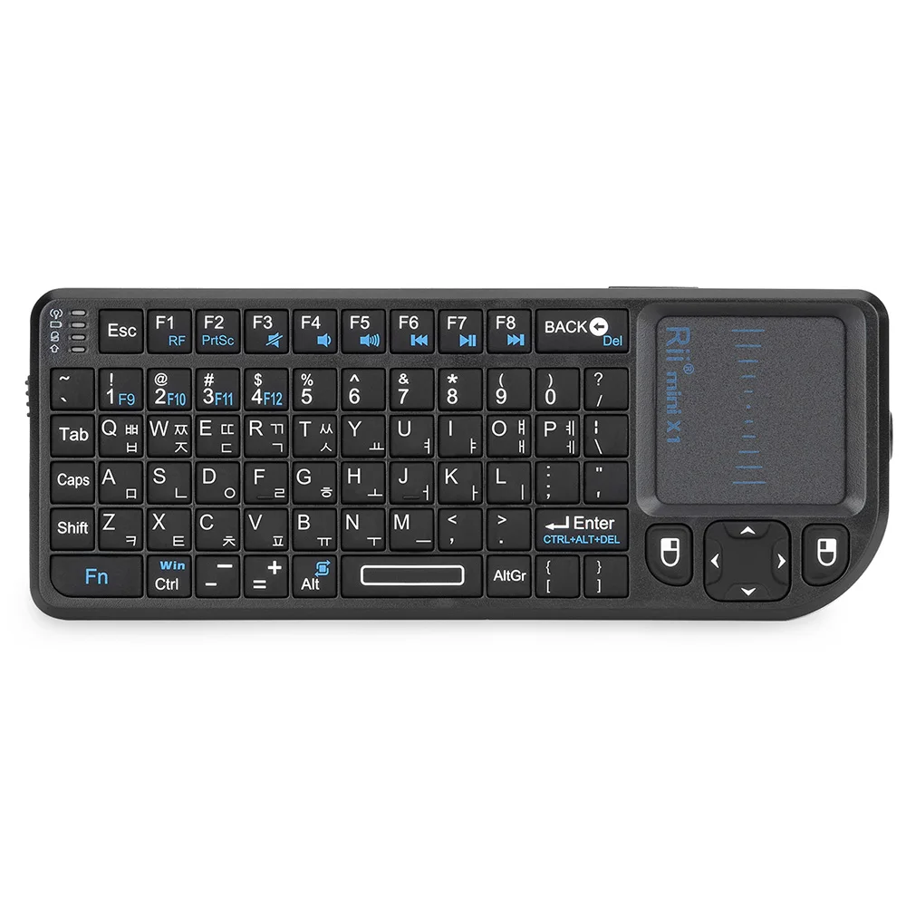Rii X1 2,4 GHz mini draadloos toetsenbord Engels/ES/FR toetsenborden met touchpad voor Android TV Box/PC/Laptop