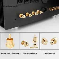 Zatyczka do szumów RCA Pozłacana zaślepka RCA Wtyczka hifi audio Ochronne zaślepki wtyczek rca Gniazdo ekranujące Osłona ochronna CA7006(G)