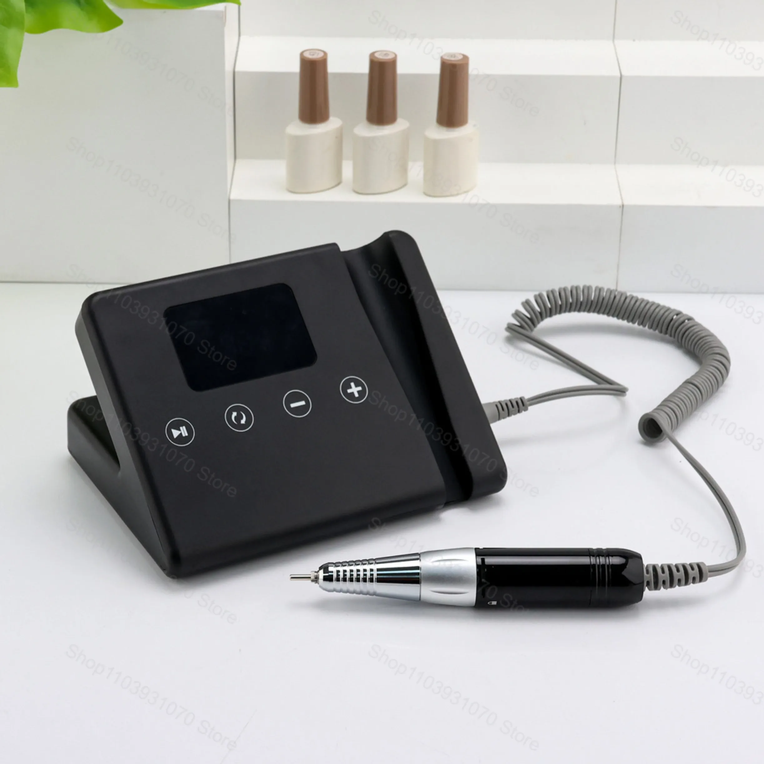 تصميم جديد عالي الطاقة 45 واط ماكينة حفر الأظافر الكهربائية مع زر اللمس 35000 دورة في الدقيقة سطح المكتب طاحونة الأظافر أداة الحفر مانيكير