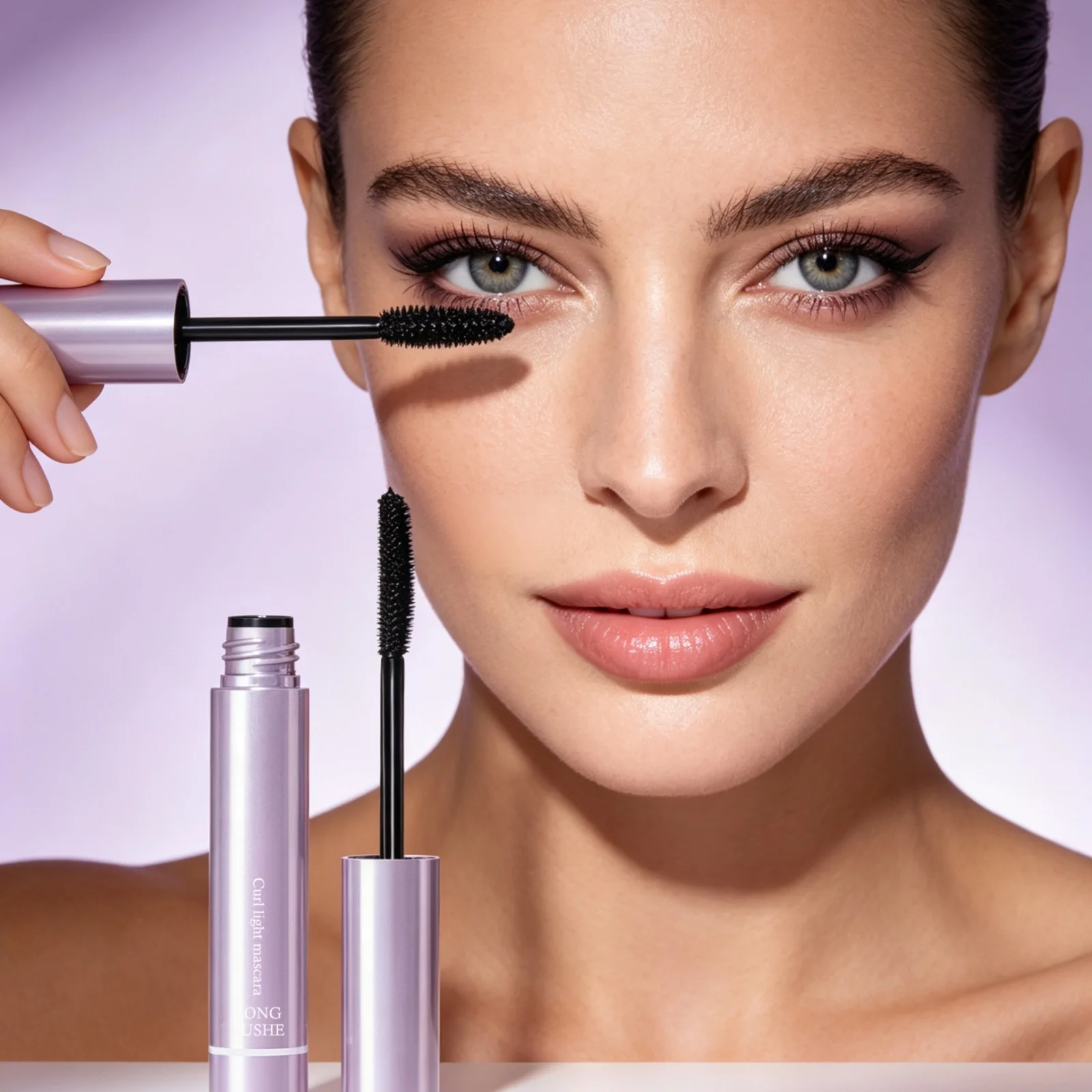 Curling Mascara Waterproof Sweatproof Smudge Proof Volumizing Lengthening Easy to Apply Long Lasting Eyelash Curling Mascara 5ml