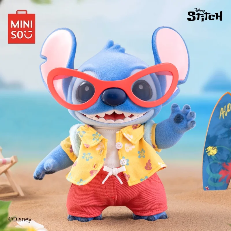 

Miniso Genuine Stitch Summer Series Vinyl Figurines Cute Figurines Collectible Statues Dolls Holiday Birthday Gifts