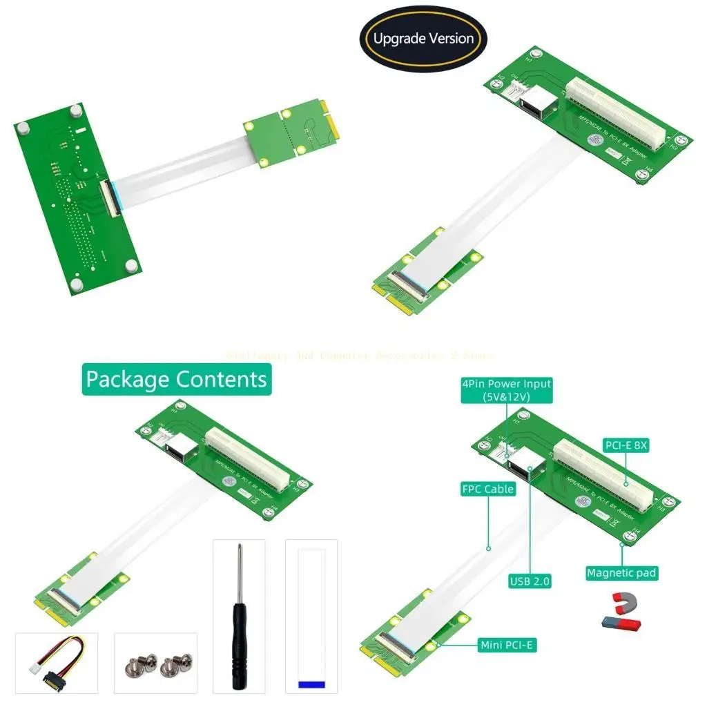 

Mini PCI-E To PCI Express SLOT USB 2.0 Плата RISER с удлинительным кабелем FPC
