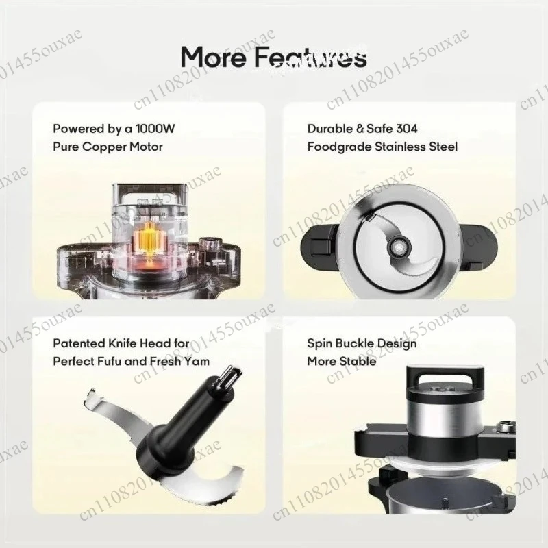 Multi-Purpose Portable Blender For Home & Hotel Use Fufu Swallow Maker Meat Mincer Food Processor Cooking Blending Appliance