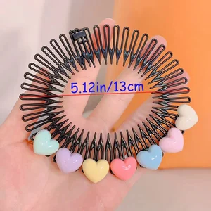 Y2K Star Hair Comb para crianças, Headband colorida, clipes de cabelo quebrados, Bunny Headdress, Cute Princess, Acessórios para cabelos para meninas, novo, 1 pc, 3pcs 12 principais vendas escova de cabelo bebe menina - №7