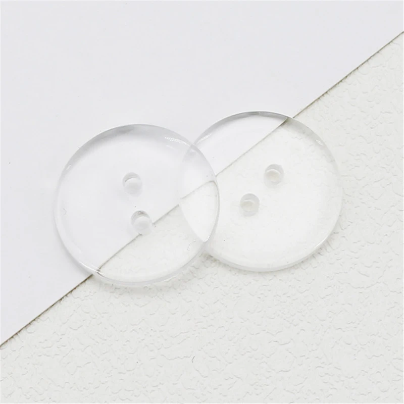 Transparent Small Suit Pad Button Bread Round Resin Sewing Buttons Black White Plastic Buttons For Dolls Diy Scrapbooking