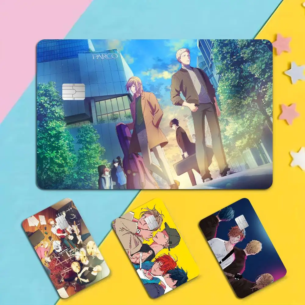 Manga Given Anime Spend or Save Funny Shell On Off Ultra Thin No Fade Sticker Skin Cover Film for Debit Credit Card