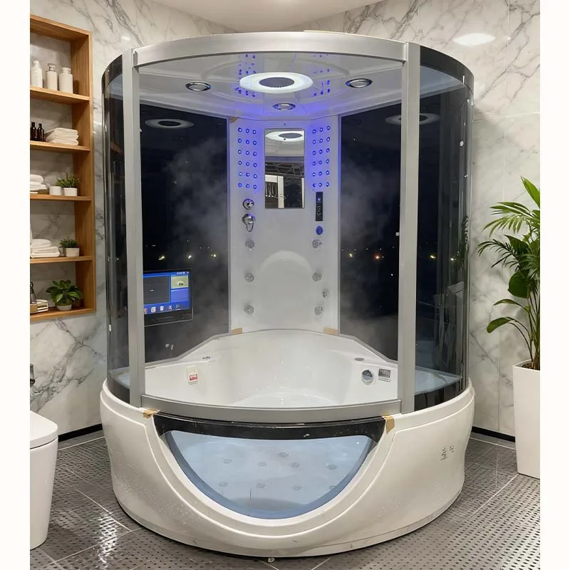 Custom integrated shower steam room, integrated bathroom sauna, surf massage room with bathtub