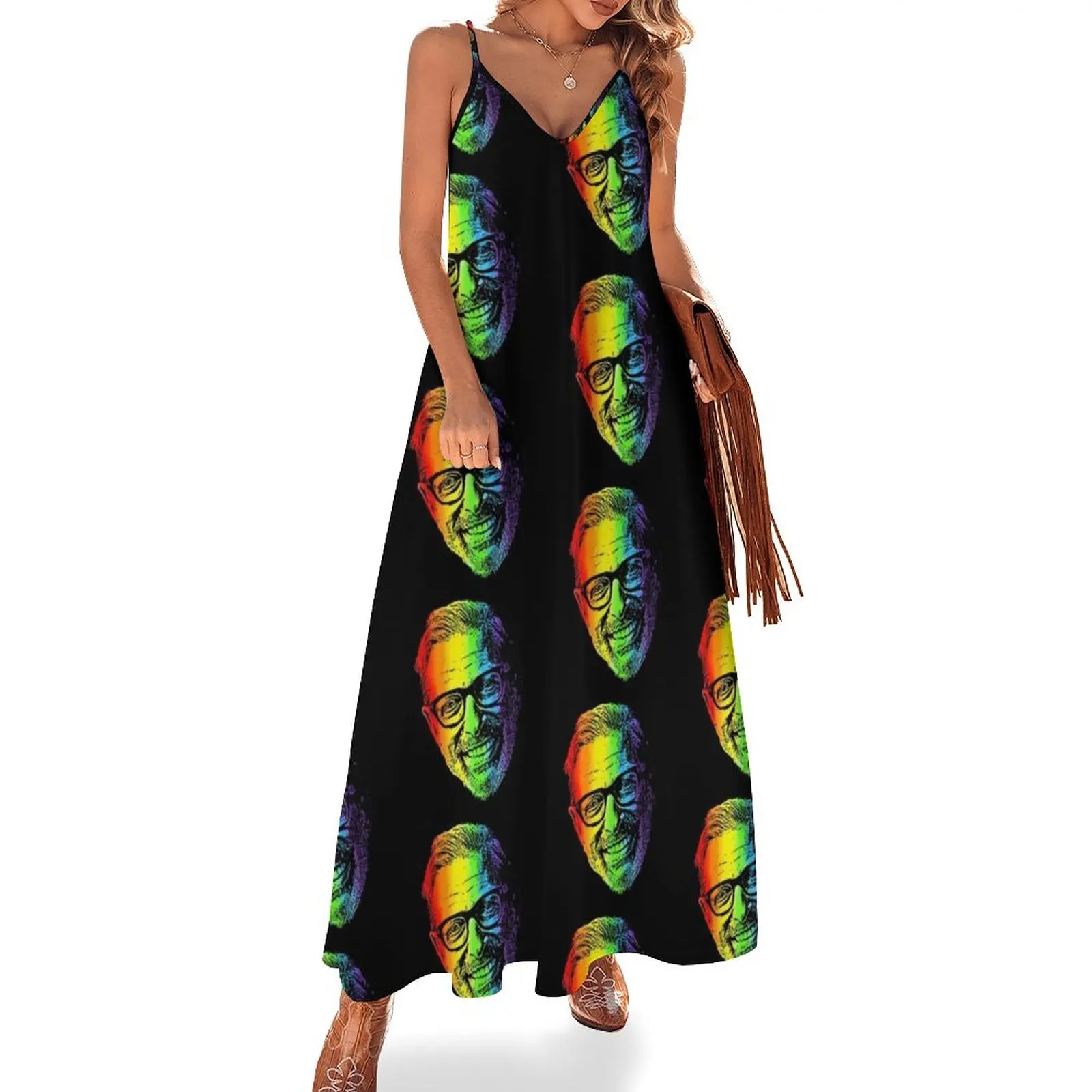 

Rainbow Jeff Goldblum Sleeveless Dress clothes for women women's summer dresses 2024