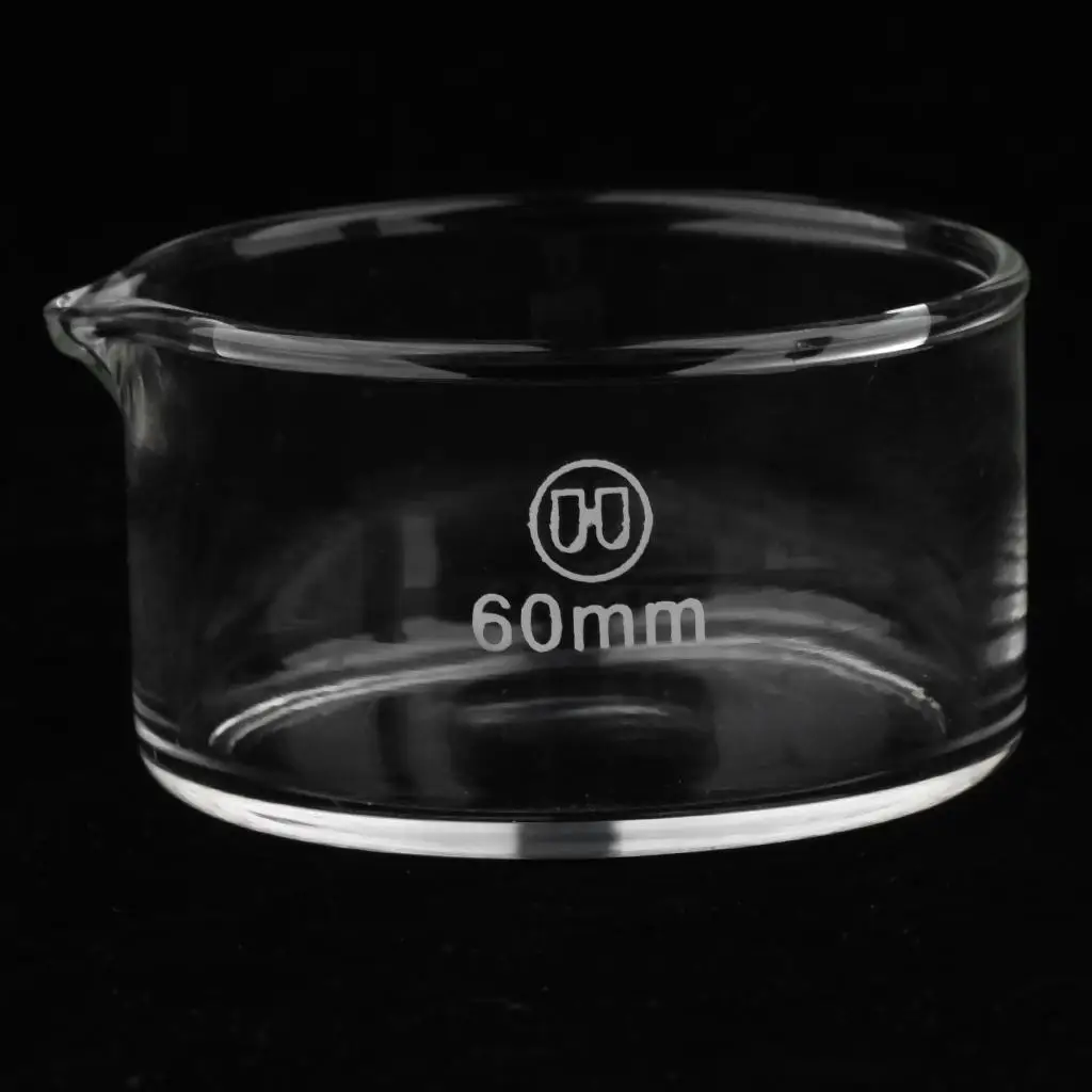 Transparent Borosilicate Glass Crystallizing Dish Reusable Large Deep Bowl for Laboratory Sample Culture and Food Prep