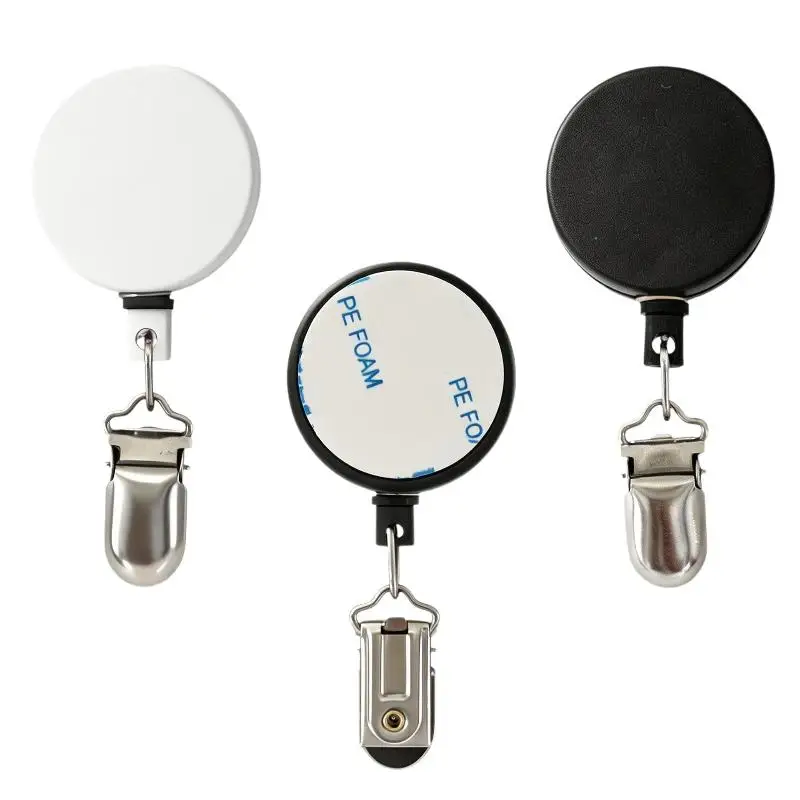 Automatic Retractable Towel Rack No Punching Self Adhesive Wall Mount Automatic Rebound With Strong Clip Holder