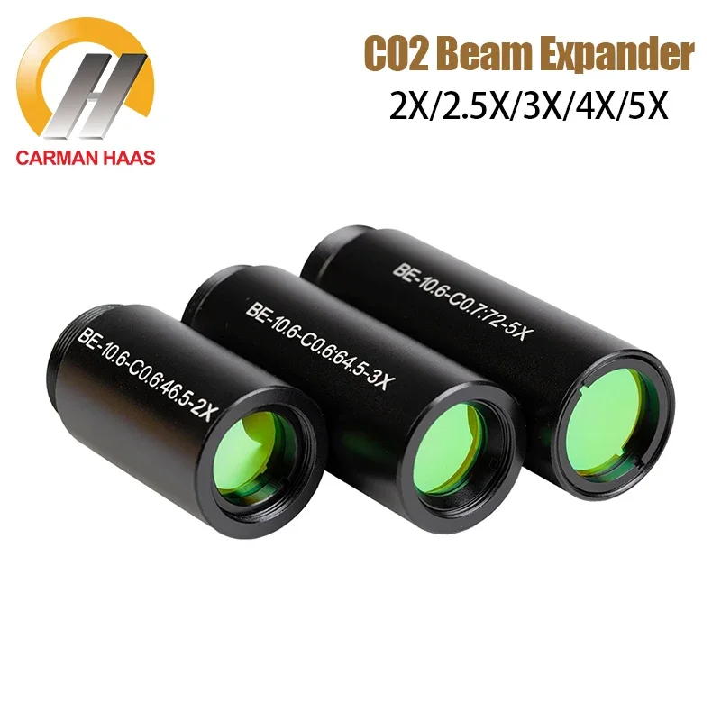 Carmanhaas CO2 Laser Beam Expander 2X 2.5X 3X 4X 5X 10600nm ZnSe Beam Expander M22*0.75 for Laser Marking Optocal Machine