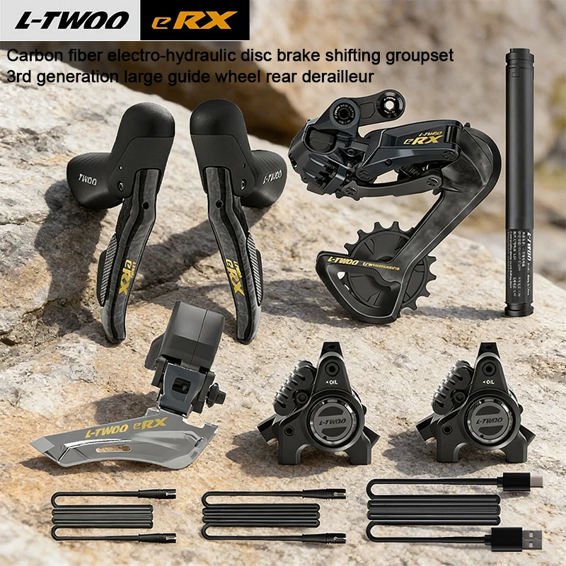 

LTWOO eRX 3rd Gen Wireless Electronic Road Bike Groupset, Carbon Fiber Shifting System, Road Bike Electronic Derailleur