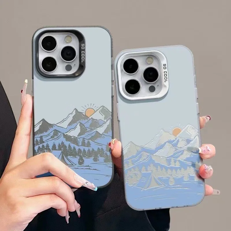 Sunshine Snow Mountain Phone Case For Xiaomi Redmi 14C 13C 12C 13 12 10 A1 A2 A3 9T 9A K60 K40 4G 5G Anti Fall Matte Back Cover