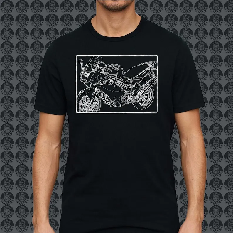 b-b-BMWsM F800ST Motorcycle Motorbike GorillaFX Graphic style02 Design Tshirt Print