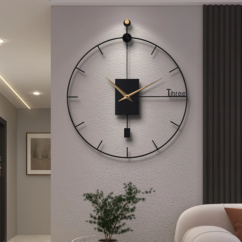 Silent Unique Wall Clocks Vertical Transparent Bedroom Luxury Wall Clocks Christmas Aesthetic Reloj De Pared Living Room Decor