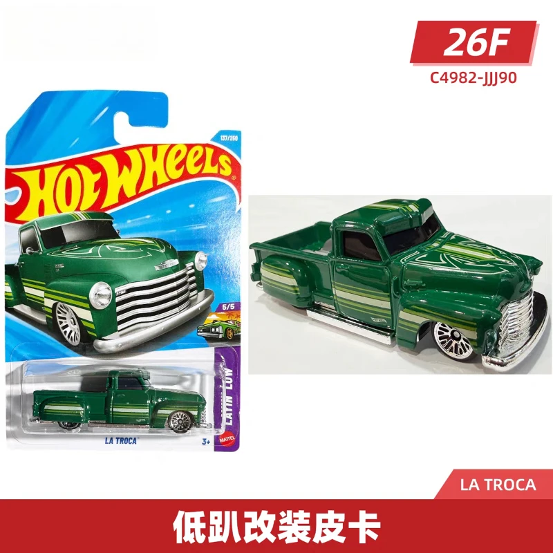 Coche Original Hot Wheels LA Troca, Juguetes para Vehículos Fundidos a Presión 1/64, Modelo Metálico Layin Low Pickup, Colección, Regalo de Cumpleaños 2026F