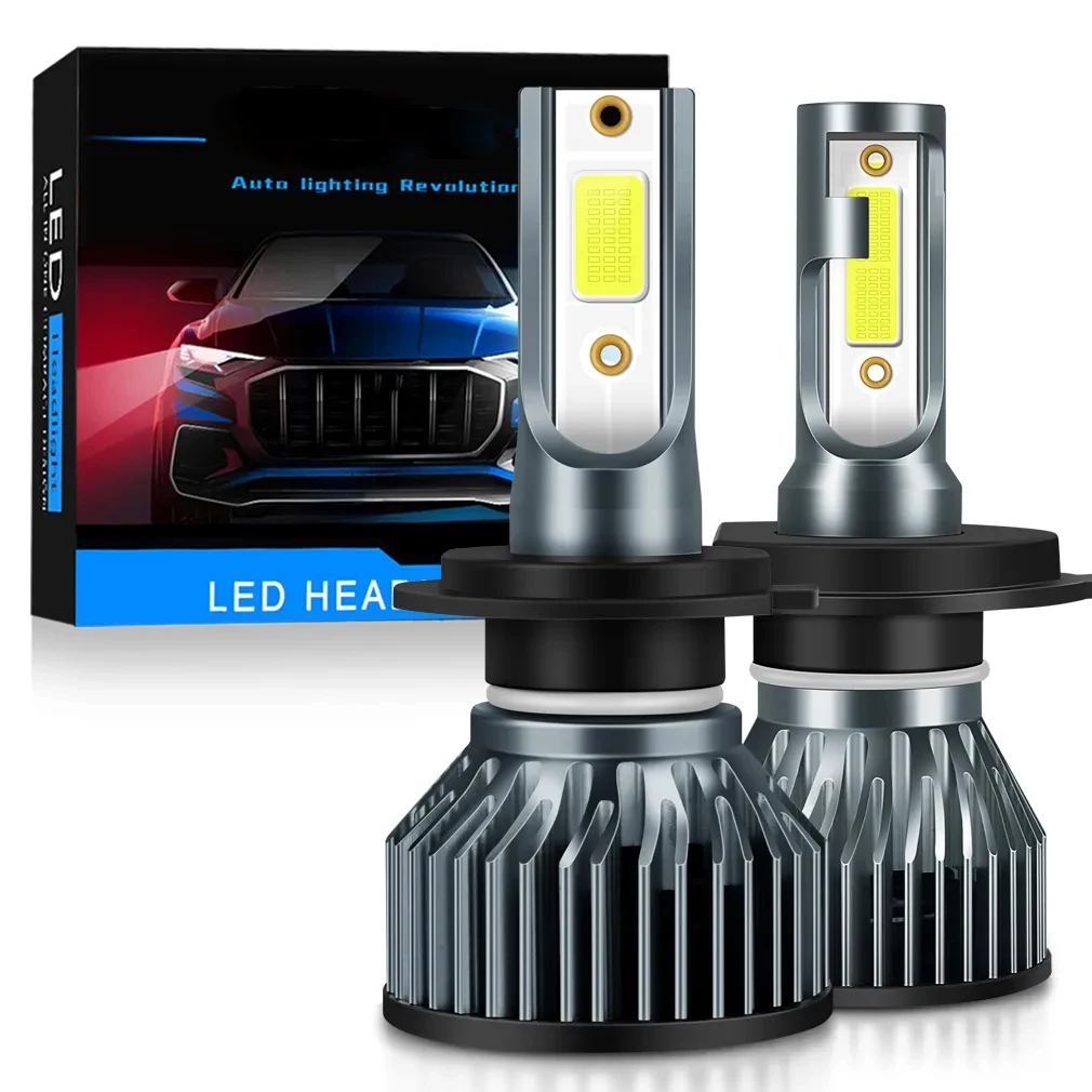 

H1 /H4 / H7 / 9005 Pair Mini Car Headlight 15000LM/Pair 12V LED Lights Turbo Lamp 6000K Color Temperature