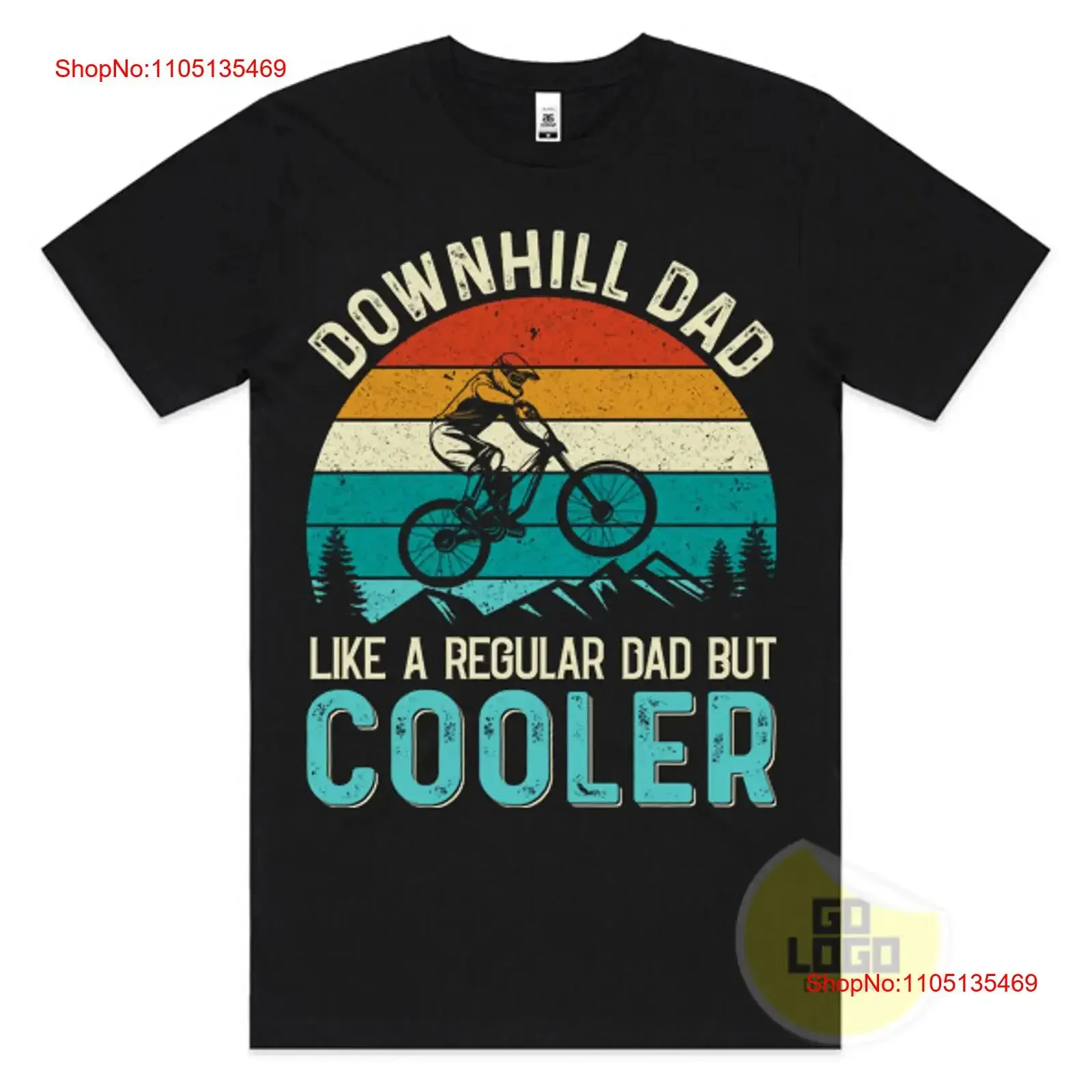 Funny T Shirt DOWNHILL DAD Cool Mountain Bike Rider MTB Present  vintage Washed Unisex Stretched Casual designer clothes