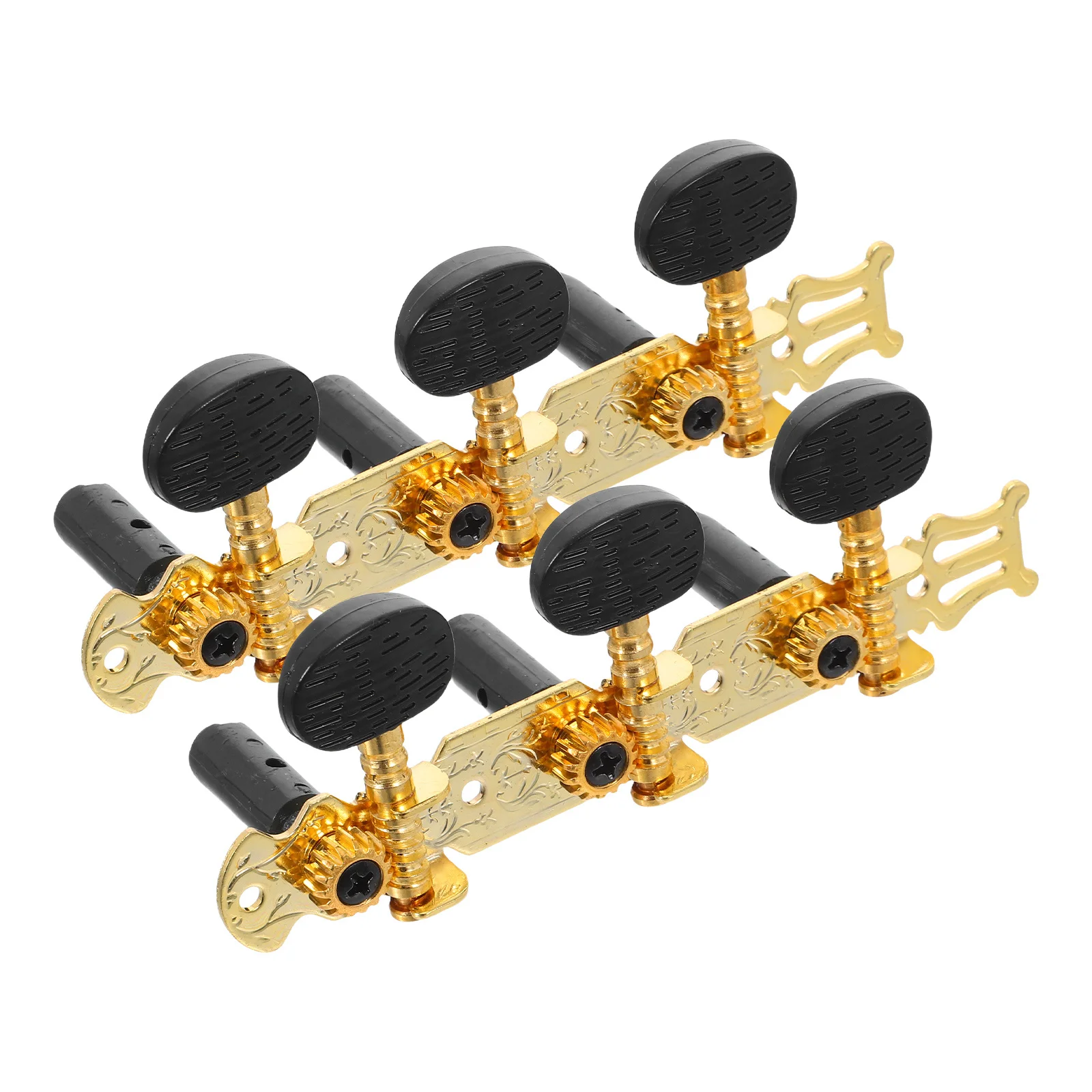 

2Pcs Guitar Tuning Pegs Open Style Iron Lightweight Quick Tune Stable Performance for Acoustic Classical Ukulele Bass Guitar