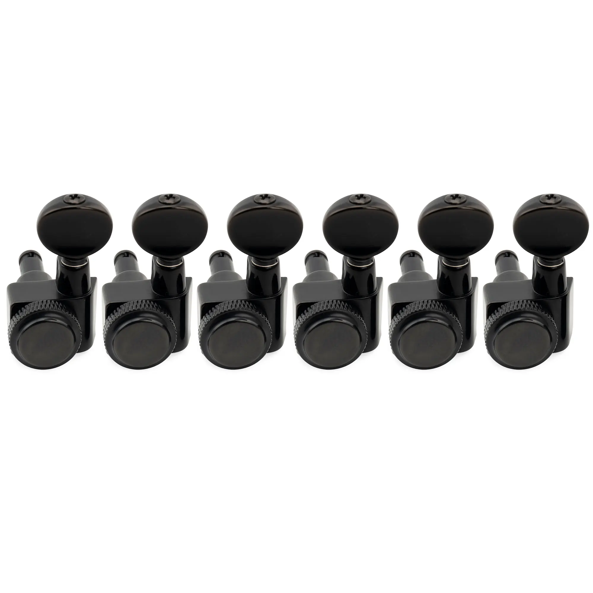 Musiclily Pro R18K 6R/6L 6-in-Line 18:1 Übersetzungsverhältnis 2-Pin Vollversiegelte Mechaniken Stimmwirbel für Fender ST Tele – Detail 15