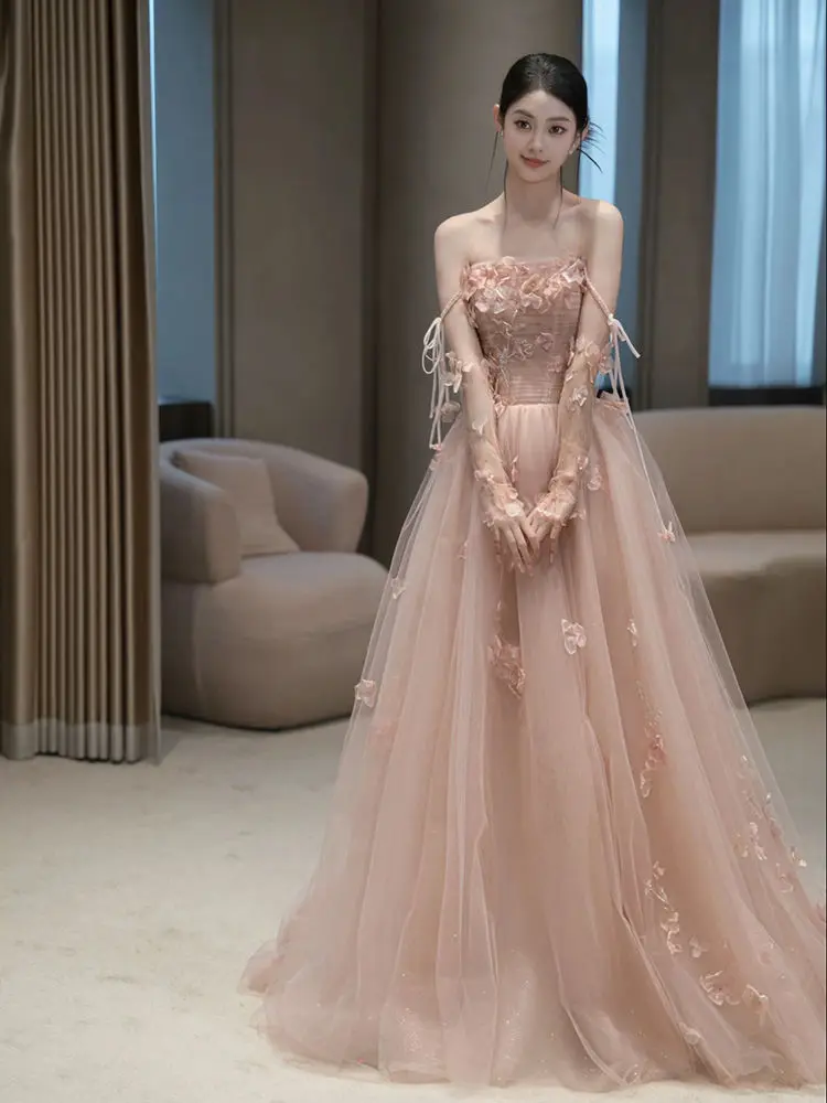 

Ele 2024 New Evening Gown Puffy Skirt High Waist Wedding Dr for Women in Their 20s No Sve High Quali Fa...