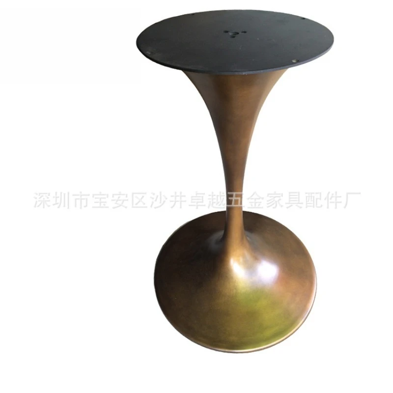 Bronze brushed craft hotel dining table, cabinet table legs hardware accessories tulip