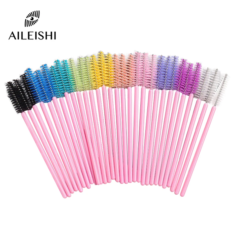 50Pcs Disposable Eyelash Brushes Eyelashes Extension Tools Eyebrow Brush Mascara Wands Applicator Spoolers Eye Lashes Cosmetic