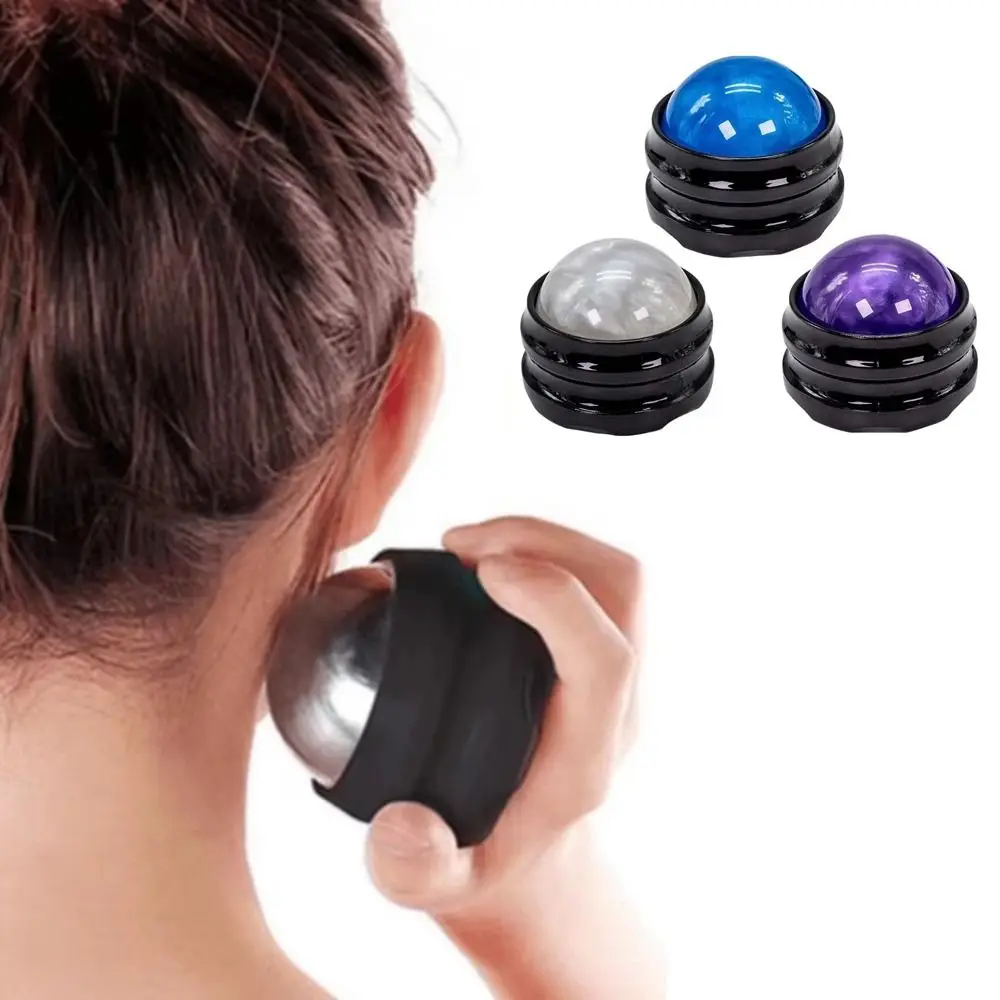 

Mini Manual Massage Roller Stress Release Muscle Relaxation Waist Hip Relaxer 360 Degree Spin Design Body Pain Relief