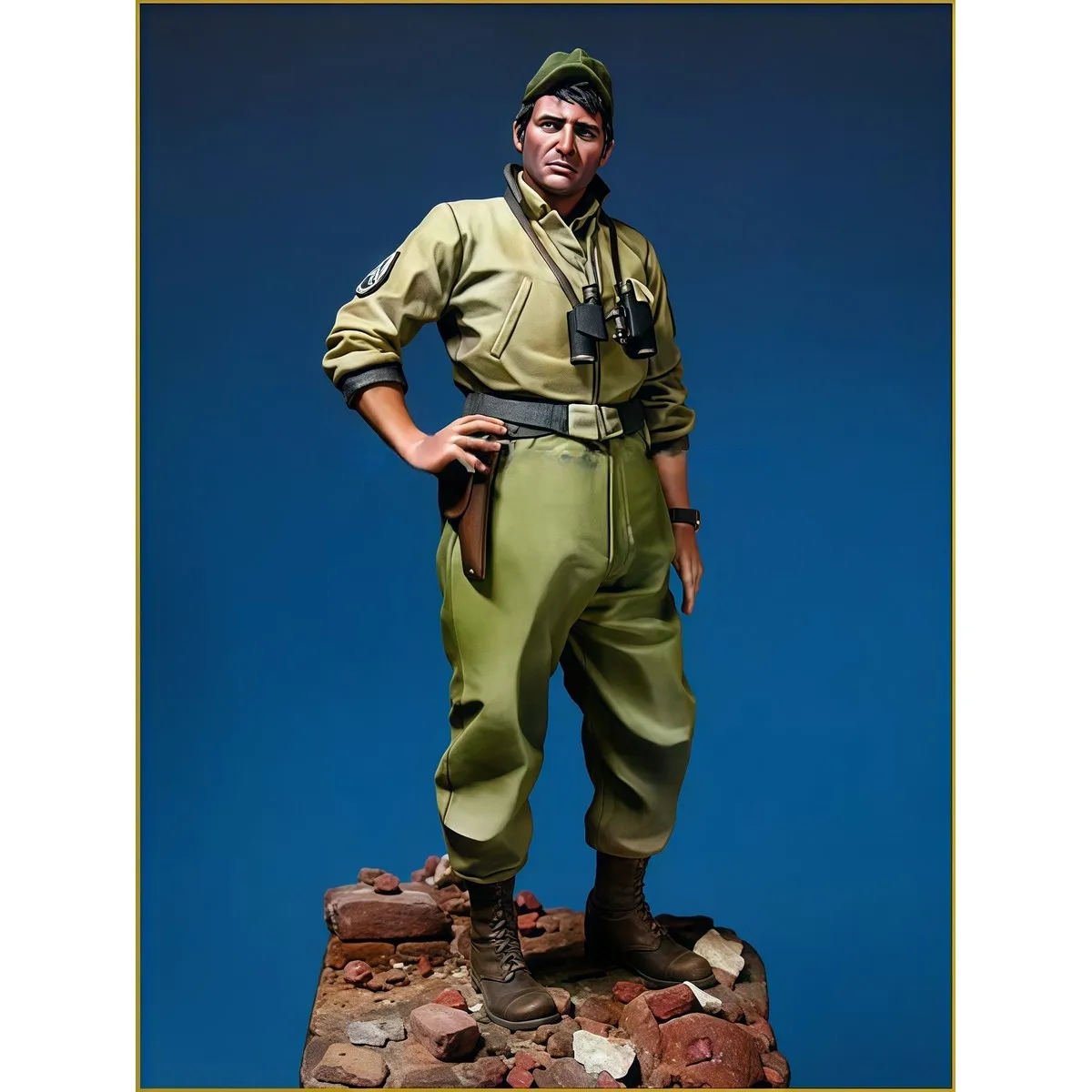 

Комплект неокрашенных пластиковых фигурок 1/18 (90 мм), военная тема, американский танковый солдат (1 человек), в разобранном виде и неокрашенном виде GK