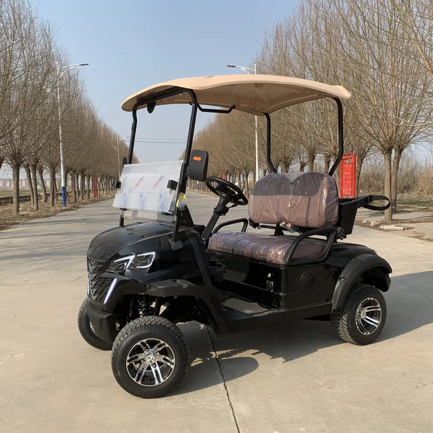 Luxury Electric Golf Cart For Sale 72V 2 4 6 Seater Electric Golf Cart Beach Car With Rear Cargo Box Touch Screen Multi - Media