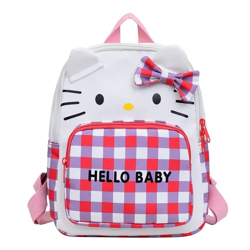 

Sanrio New Shoulder Bag Cute Cartoon hello kitty Backpack Large Capacity Kindergarten Schoolbag Nylon boy girl Student Handbag
