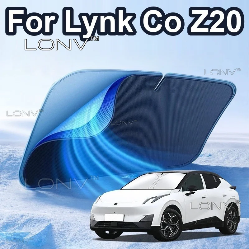 For Lynk & Co Z20 2026 2027 2025 Car Sunshade Front Windshield Shade Cover  Heat Insulation Anti UV Protection Accessories