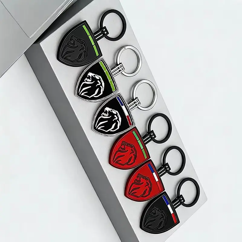 For Peugeot Car Metal Key Chain Holder Key Ring Pendant Accessories for 107 108 206 208 301 307 308 508 2008 3008 4008 5008 RCZ