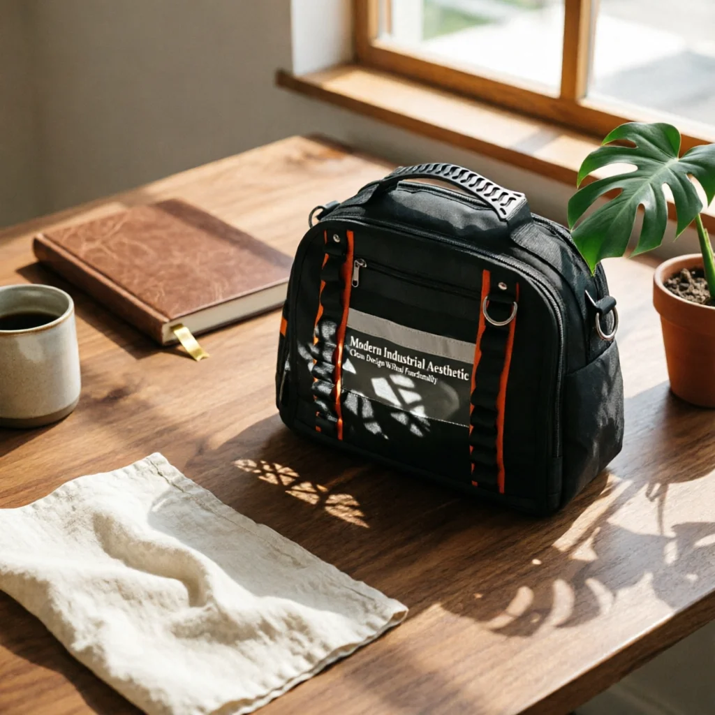 Multiple Compartments Detachable Shoulder Strap Sturdy Material Hard Bottom Tool Bag Hard Base Tool Bag for Workshop, Garage
