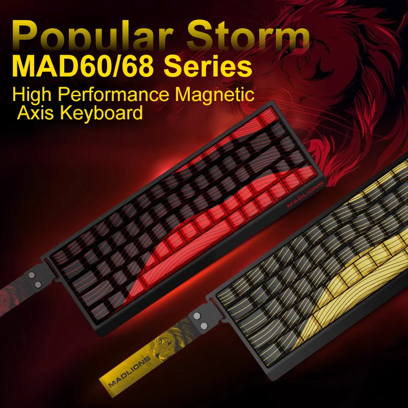 Madlions Mad 60/68 HE Magnetic Switch Mechanical Keyboard 61/68 Key Gaming RGB Rapid Trigger Wired Esports Hot Swappable Customs