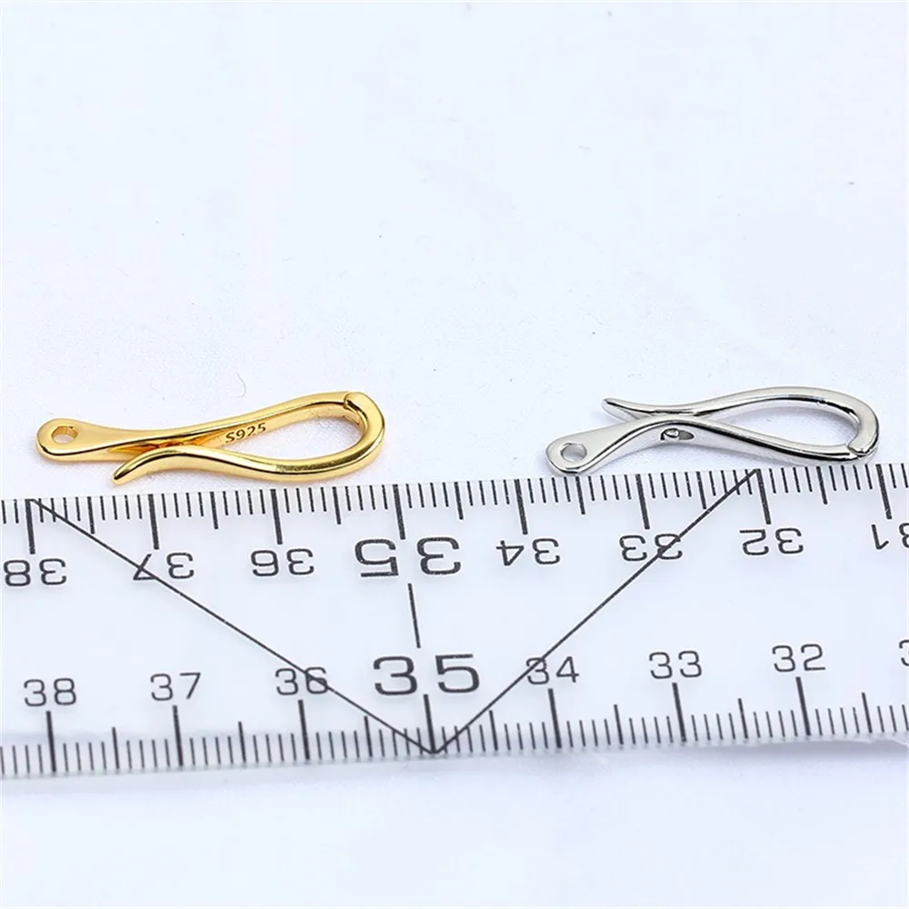 S925 Sterling Silver Jewelry Clasp for DIY Necklace Bracelet Jewelry Findings Connector Hook 925 Silver Clasps Crafting Supplies