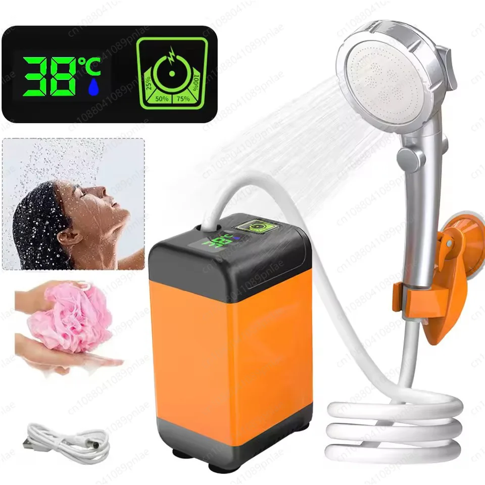 

Portable Electric Shower Head for Outdoor Camping Construction Dorm Rural Home Bathing