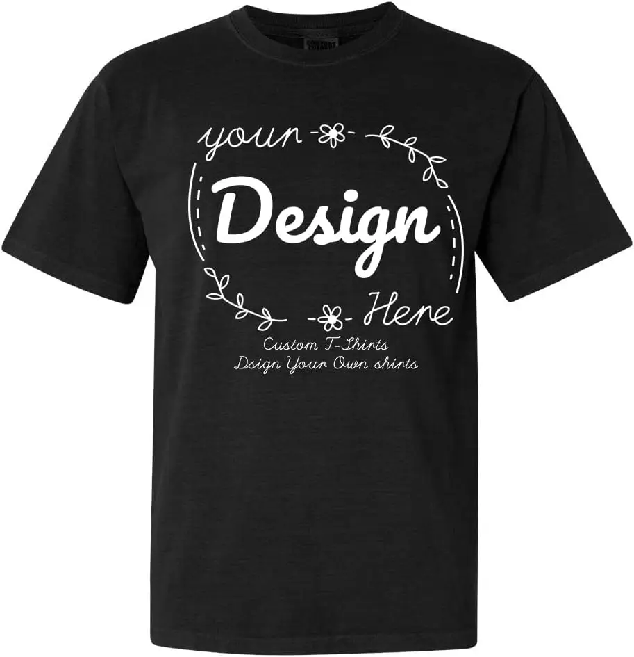 INK STITCH Custom Design Your Own Unisex 1717 Comfort Colors Garment Dyed Personalized Printing T-Shirts