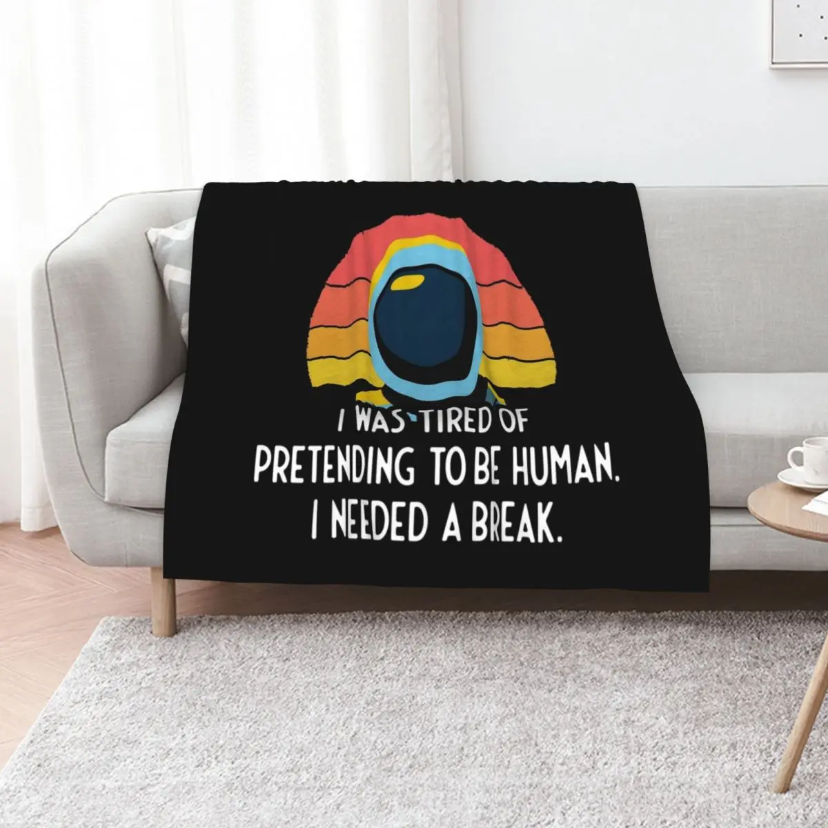 Murderbot Diaries SecUnit Is Tired of Pretending to Be Human Throw Blanket Warm Throw Blanket Gift for Anniversary