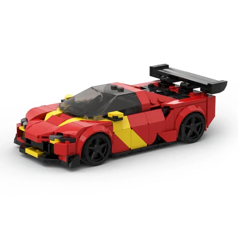 Modelo de campeón de velocidad de ciudad, bloques de construcción Moc, supercoche de velocidad, tecnología GT, bloques modulares, regalos, juguetes de Navidad, conjuntos DIY de montaje