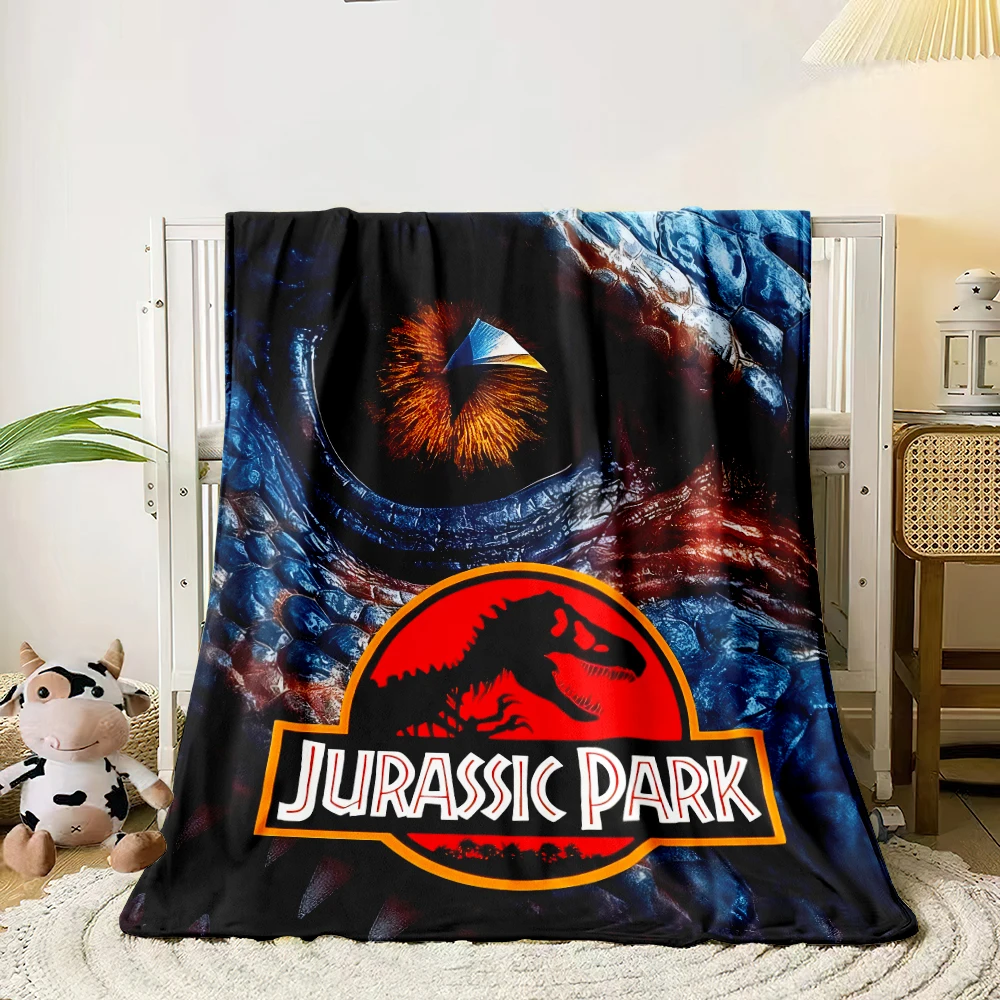 dinosaur Jurassic HD Printed  Blanket,Lightweight Flannel Throw for Sofa, Bed, Travel, Camping, Livingroom, Office, Couch,Chair