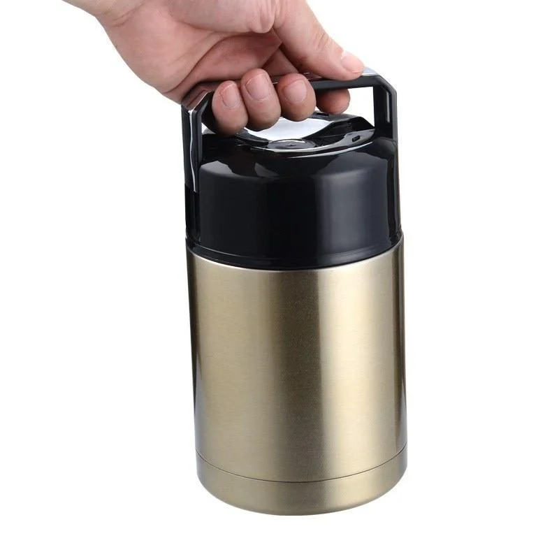 NONE Große Kapazität 800 ML/1000 ML Thermos Lunch Box Tragbare Edelstahl Lebensmittel Suppe Behälter Vakuum Flaschen Thermoskannen tasse 5