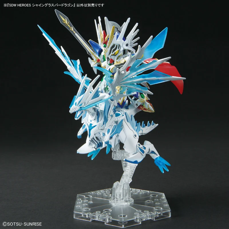 Bandai Original SDW Gundam World Hero Shine Grasper Dragon Action Figure Assembly Model Kit Collectible Gifts