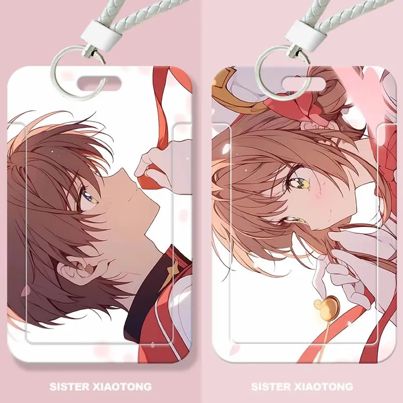 Cartoon Anime Card Captor Sakura Credit Key Holder Keychain Student Card Cover Bank ID Key Case Mini Card X391