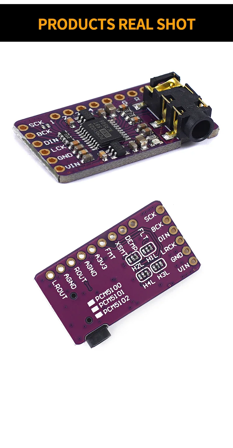 Schnittstelle I2S PCM5102A DAC Decoder GY-PCM5102 I2S Player Modul Für Raspberry Pi pHAT Format Board Digitale PCM5102 Audio Board